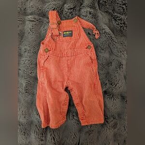 OshKosh B'gosh Red Striped Kids Overalls